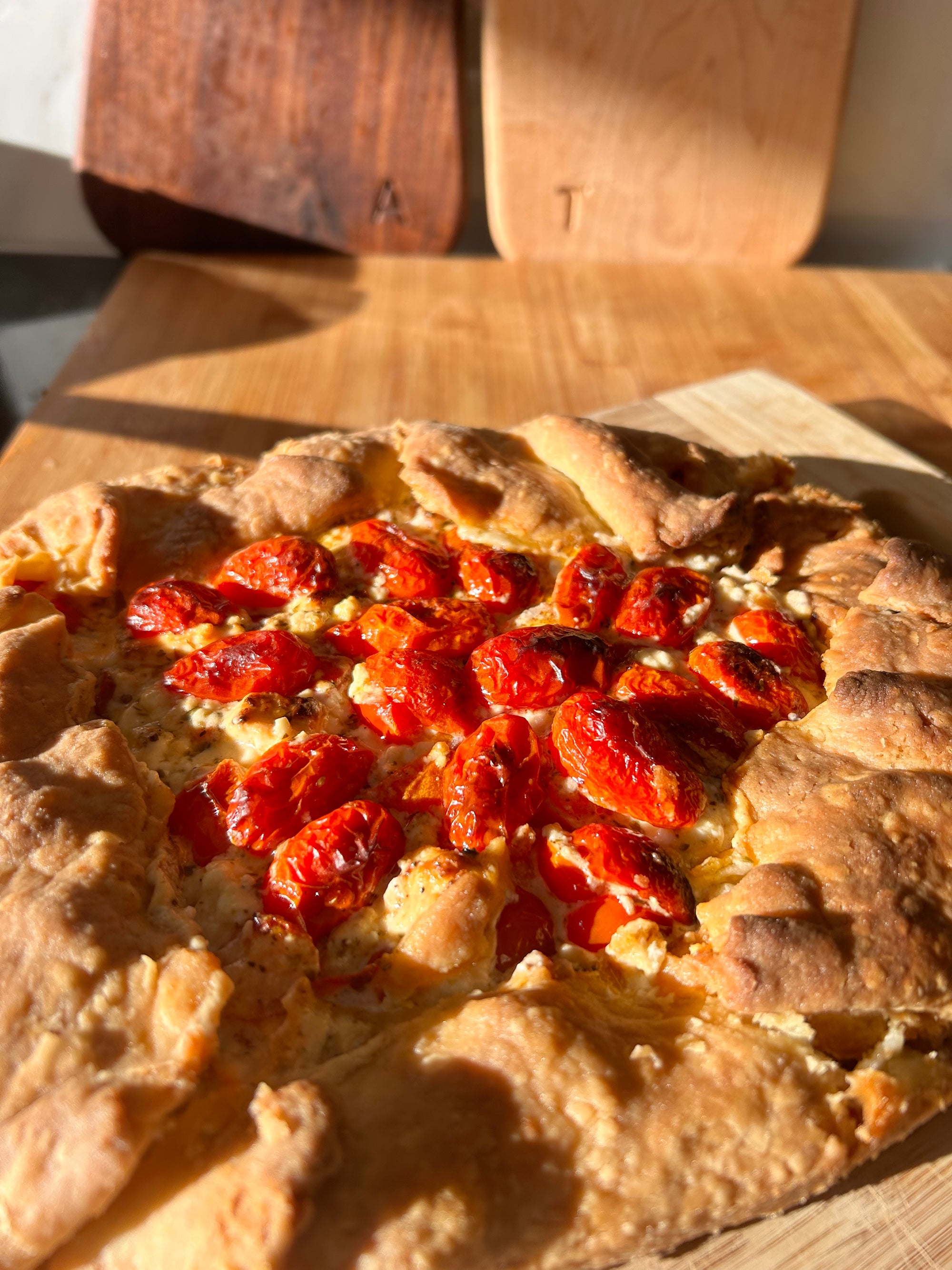 Tomato and feta galette